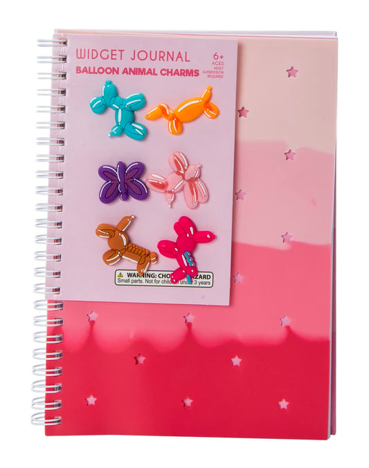 Silicone Widget Journal With Balloon Animal Charms for Kids Ages 6+ Perfect for Creative Writing and Drawing