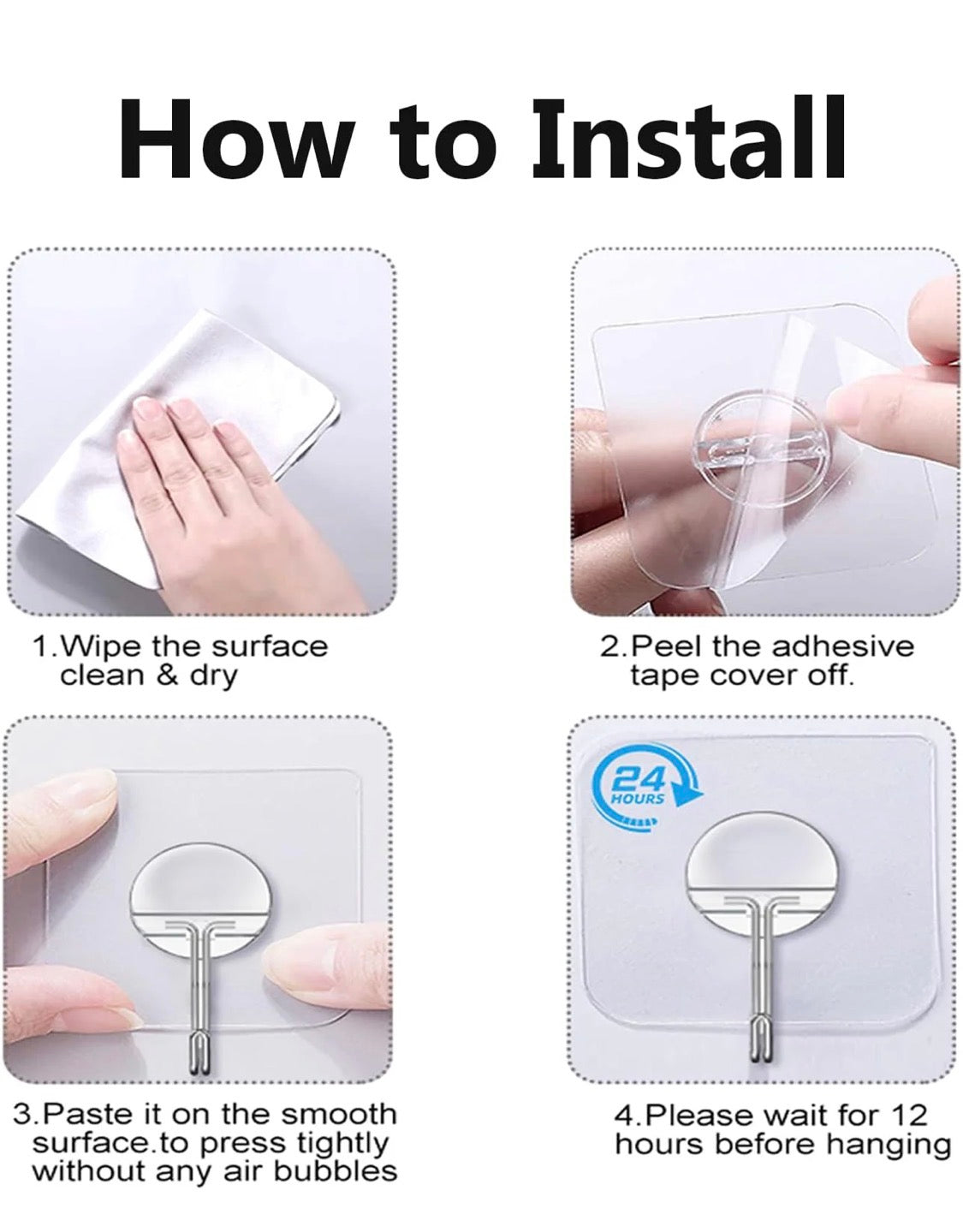 DecoChamp Deco-Adhesive Hooks D-H22 Holds Up to 22 lbs 12 Hooks Per Package Easy Peel-and-Stick Application Ideal for Balloon Garlands High-Demand Accessory (Final Sale/ No Returns)