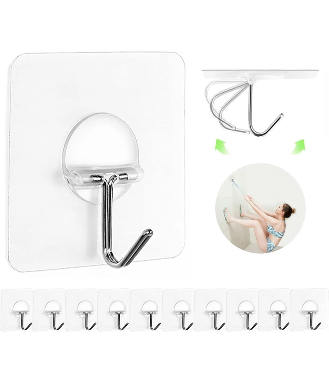 DecoChamp Deco-Adhesive Hooks D-H22 Holds Up to 22 lbs 12 Hooks Per Package Easy Peel-and-Stick Application Ideal for Balloon Garlands High-Demand Accessory (Final Sale/ No Returns)