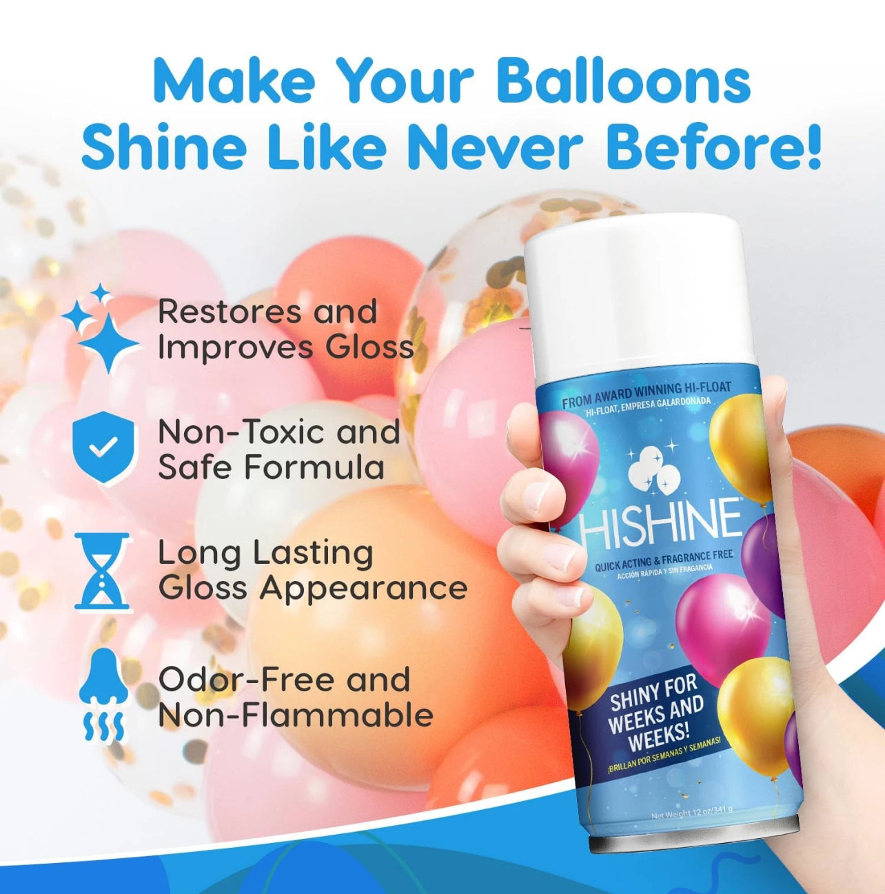 Hi-Shine Aerosol Spray Can 12oz (Does Not Ship Express) (NO RETURNS)