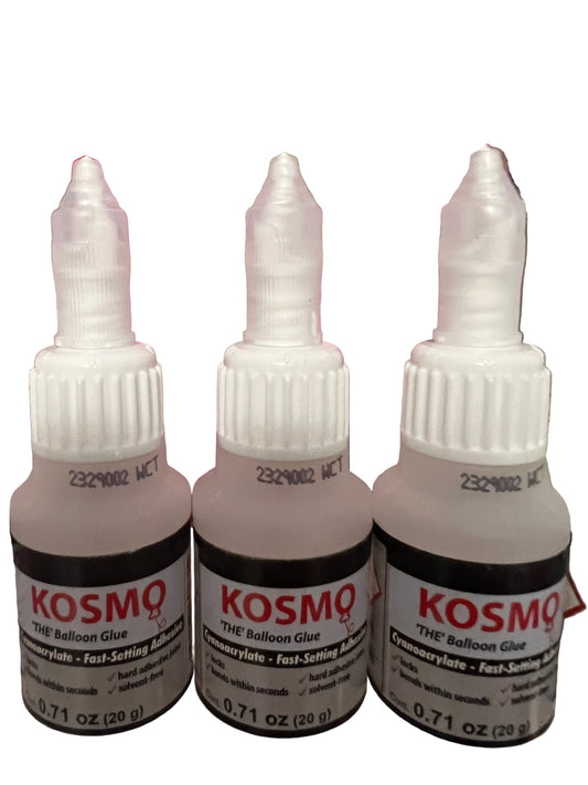 KOSMO CA-500 Adhesive 20 Grams (0.71 oz) - The Balloon Glue! Great for Balloon Mosaics
