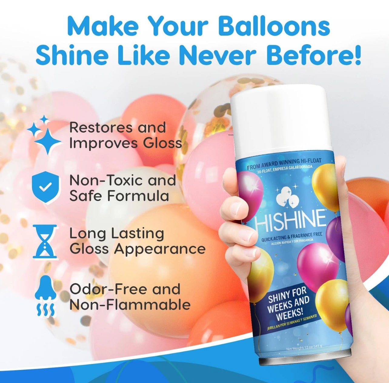 Hi-Shine Aerosol Spray Can 12oz (Does Not Ship Express) (NO RETURNS)