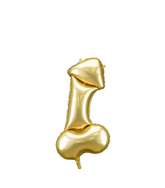 Penis Gold Foil Balloon 44 in. PartyDeco USA (Rated R)