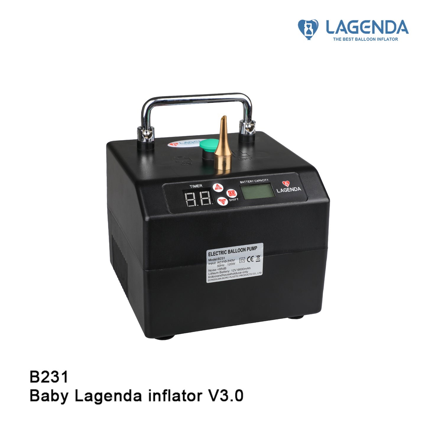 B231 Baby Lagenda V3.0 Lightweight Inflator for 5" 160 260 Latex Balloons, Balloon Garland, Backdrop Decoration