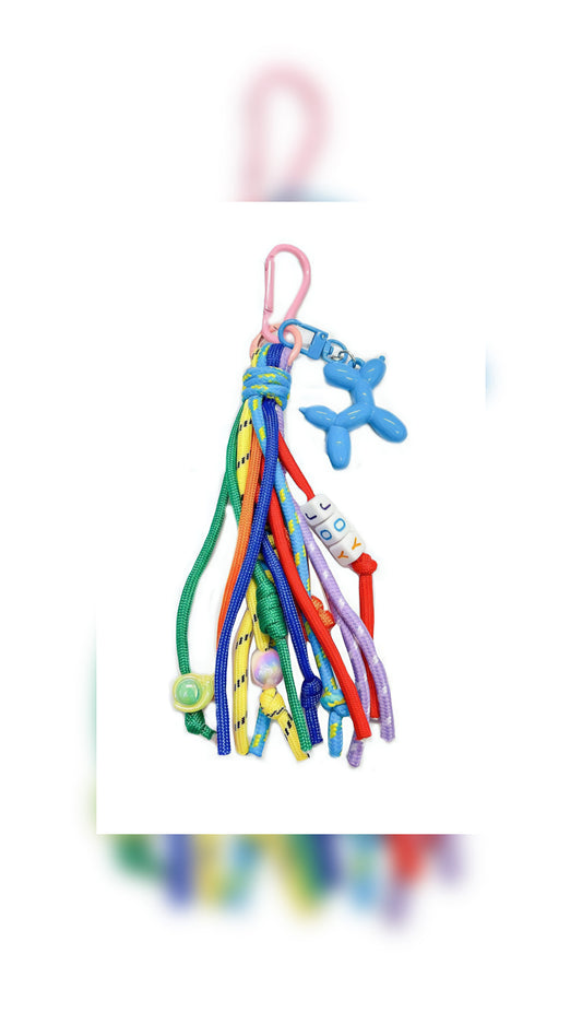 Colorful Balloon Dog Bag Charms Multi